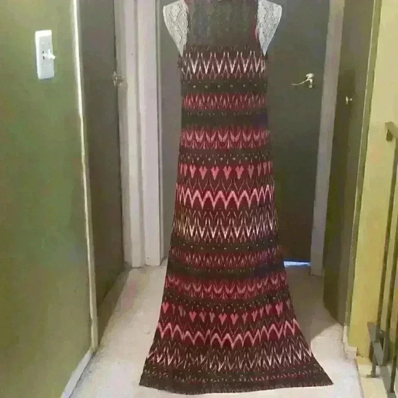 Muse ethnic print Tank Dress sz 12 - Picture 3 of 4